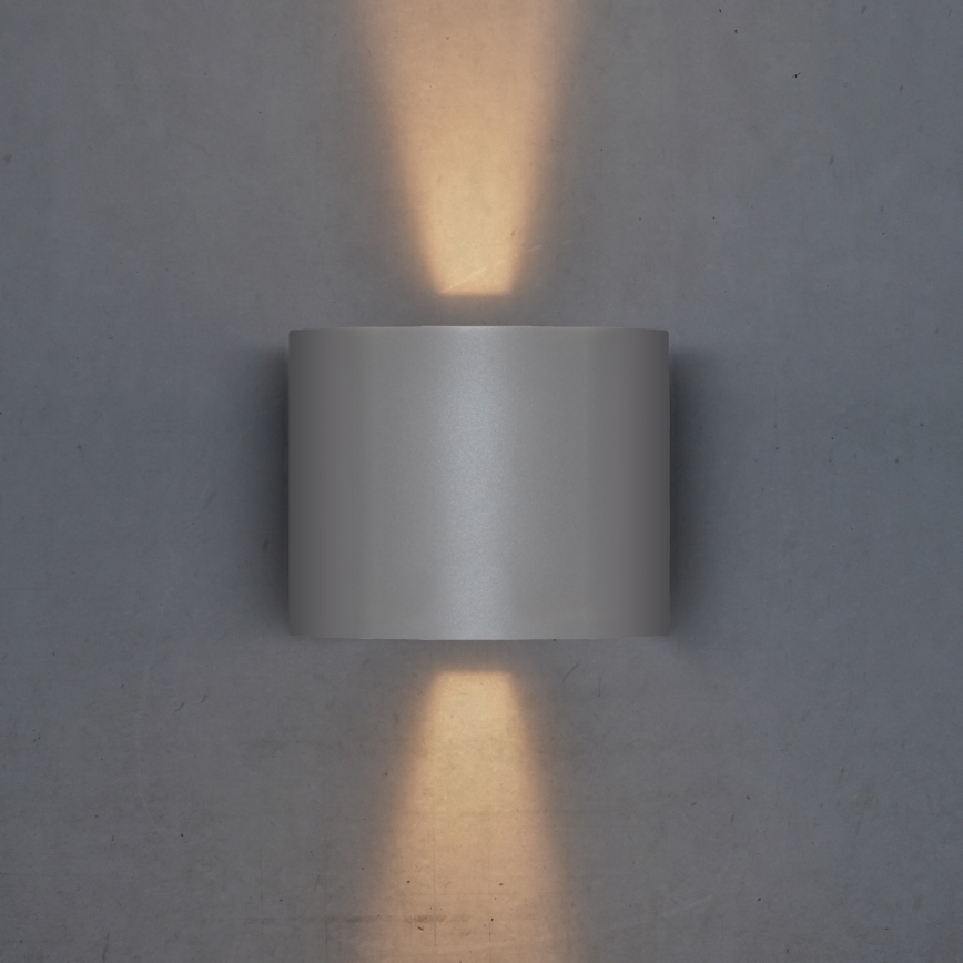 Brilagi - LED vägglampa för utomhusbruk RONDO LED/6W/230V grå IP54