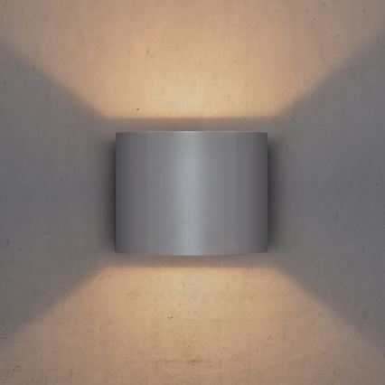 Brilagi - LED vägglampa för utomhusbruk RONDO LED/6W/230V grå IP54