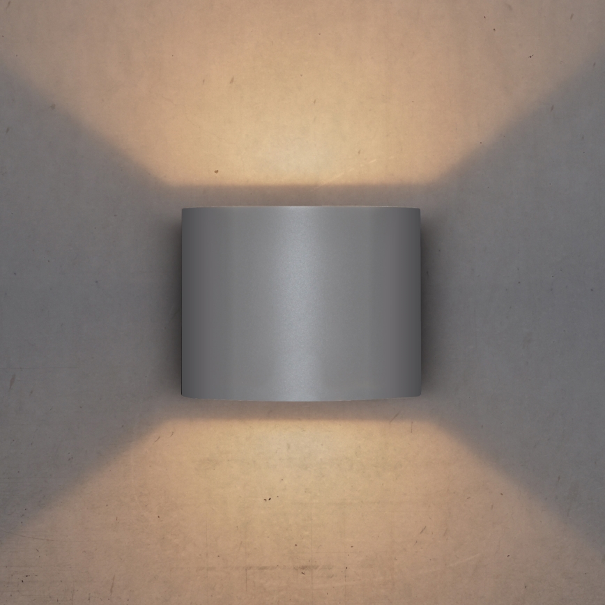 Brilagi - LED vägglampa för utomhusbruk RONDO LED/6W/230V grå IP54
