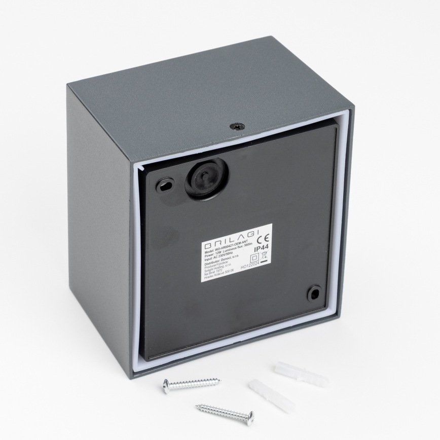 Brilagi - LED vägglampa för utomhusbruk TERNI LED/12W/230V antracit IP44