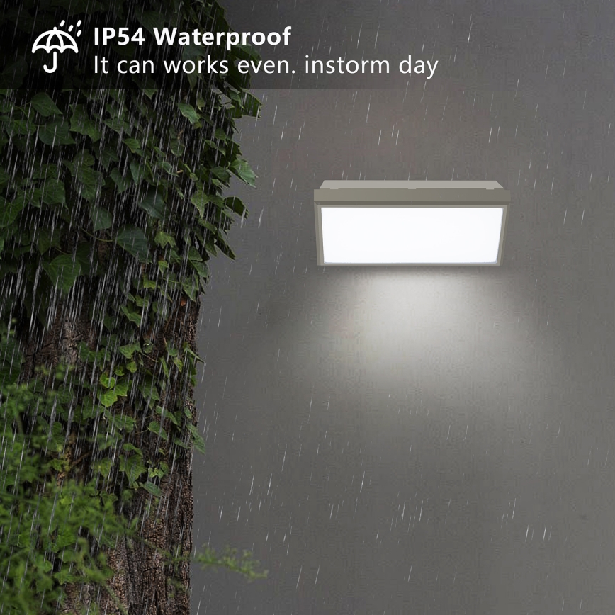 Brilagi - LED vägglampa för utomhusbruk TRIANGLE LED/20W/230V grå IP65