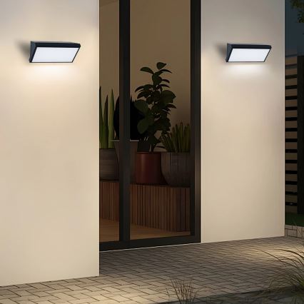 Brilagi - LED vägglampa för utomhusbruk TRIANGLE LED/20W/230V 3000/4000/6500K svart IP65