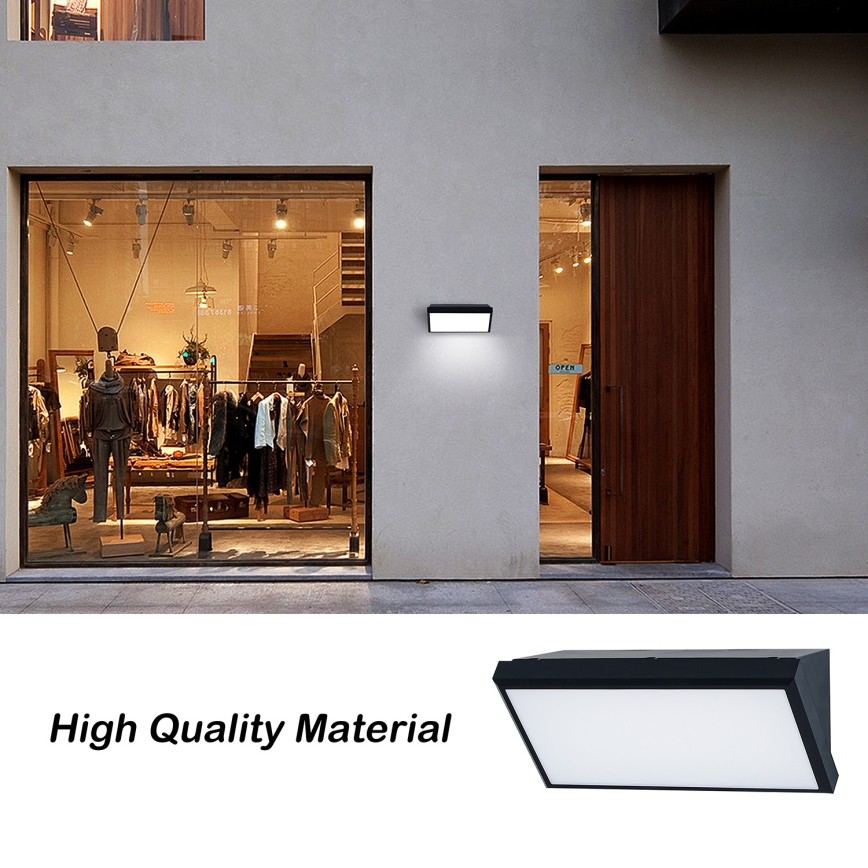 Brilagi - LED vägglampa för utomhusbruk TRIANGLE LED/20W/230V 3000/4000/6500K svart IP65