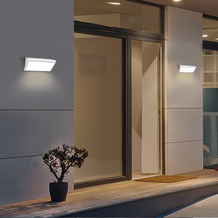 Brilagi - LED vägglampa för utomhusbruk TRIANGLE LED/20W/230V vit IP65