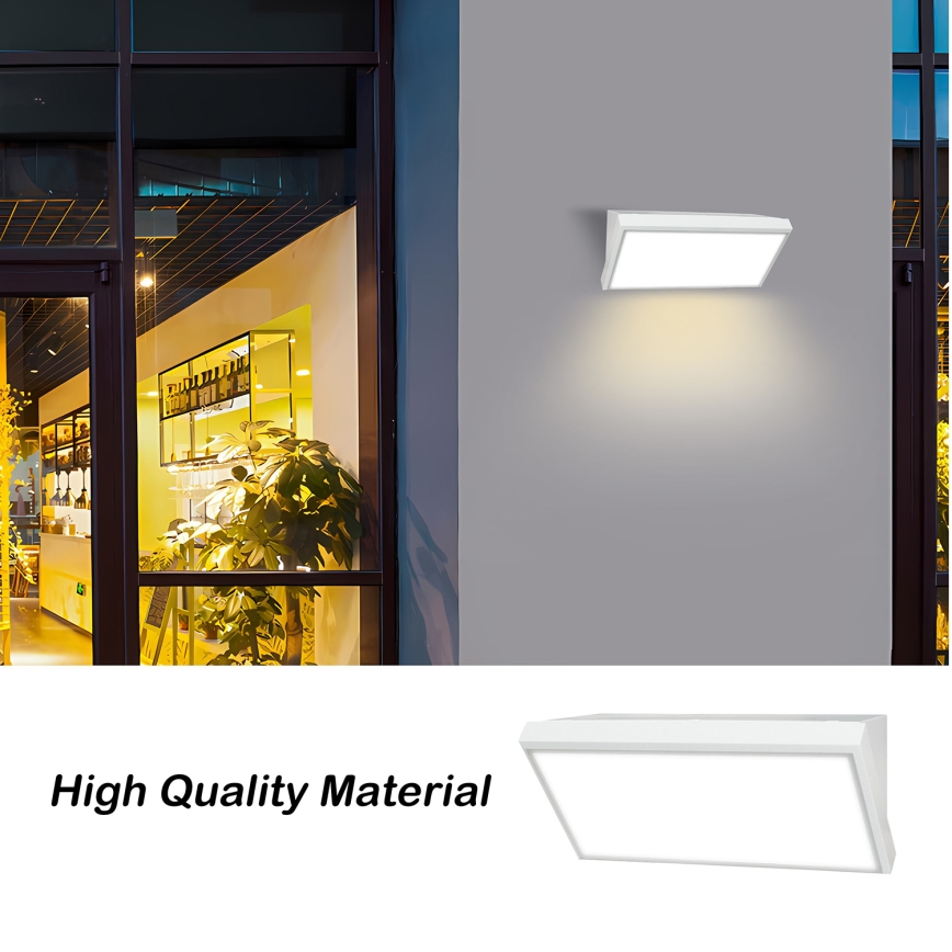 Brilagi - LED vägglampa för utomhusbruk TRIANGLE LED/20W/230V vit IP65