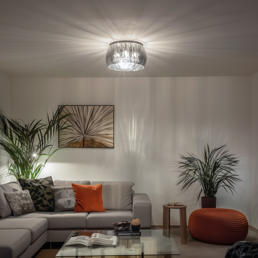 Brilagi - LED Vägglampa i kristall JEWEL 5xG9/42W/230V