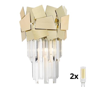 Brilagi - LED Vägglampa i kristall MIRAGE 2xG9/42W/230V