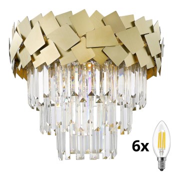 Brilagi - LED Vägglampa i kristall MIRAGE 6xE14/40W/230V