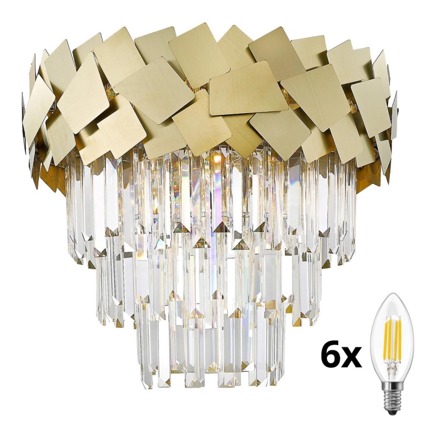 Brilagi - LED Vägglampa i kristall MIRAGE 6xE14/40W/230V