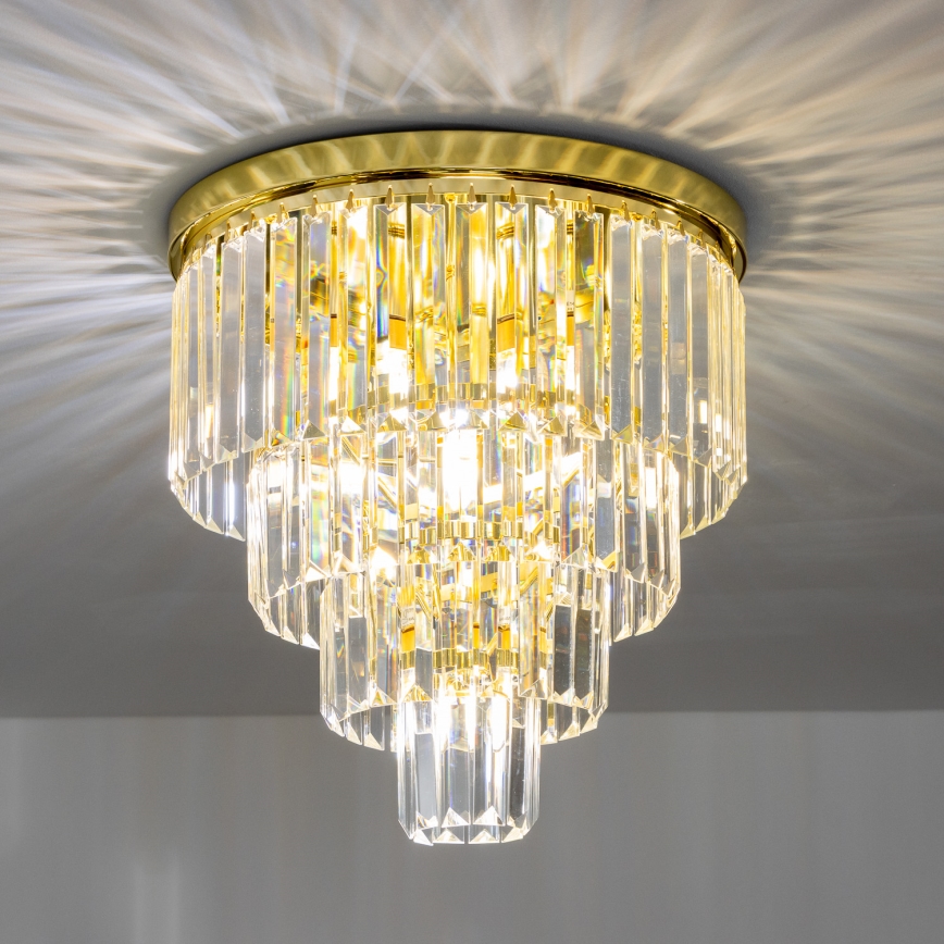 Brilagi - LED Vägglampa i kristall MOZART 5xE14/40W/230V guld
