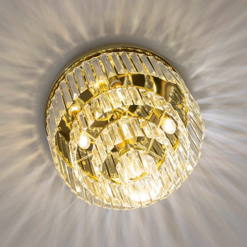 Brilagi - LED Vägglampa i kristall MOZART 5xE14/40W/230V guld