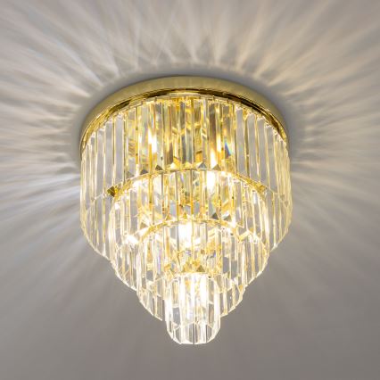 Brilagi - LED Vägglampa i kristall MOZART 5xE14/40W/230V guld