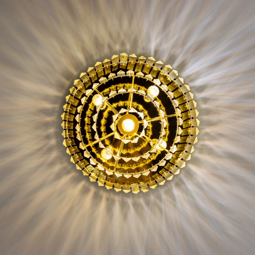 Brilagi - LED Vägglampa i kristall MOZART 5xE14/40W/230V guld