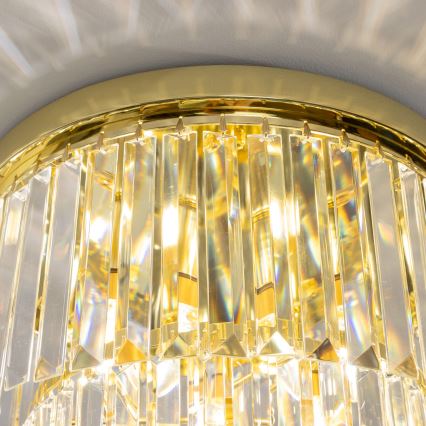 Brilagi - LED Vägglampa i kristall MOZART 5xE14/40W/230V guld