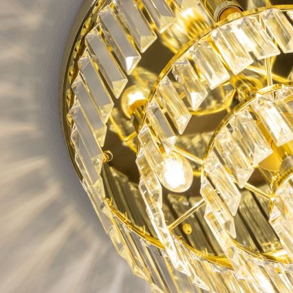 Brilagi - LED Vägglampa i kristall MOZART 5xE14/40W/230V guld
