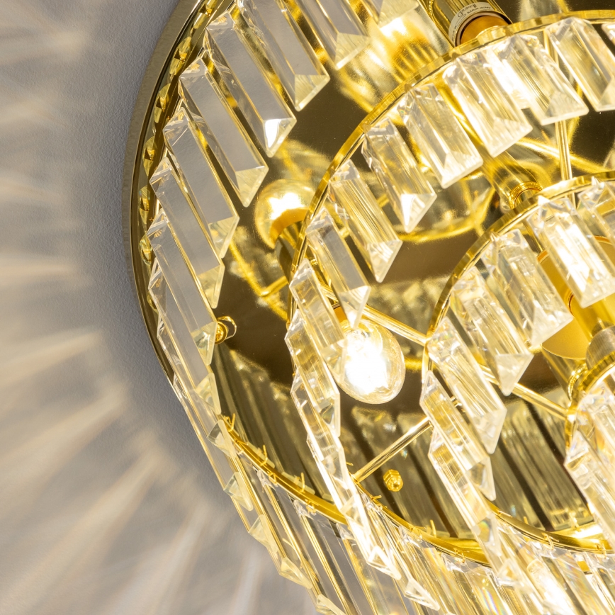 Brilagi - LED Vägglampa i kristall MOZART 5xE14/40W/230V guld
