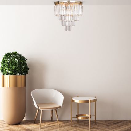 Brilagi - LED Vägglampa i kristall MOZART 5xE14/40W/230V guld