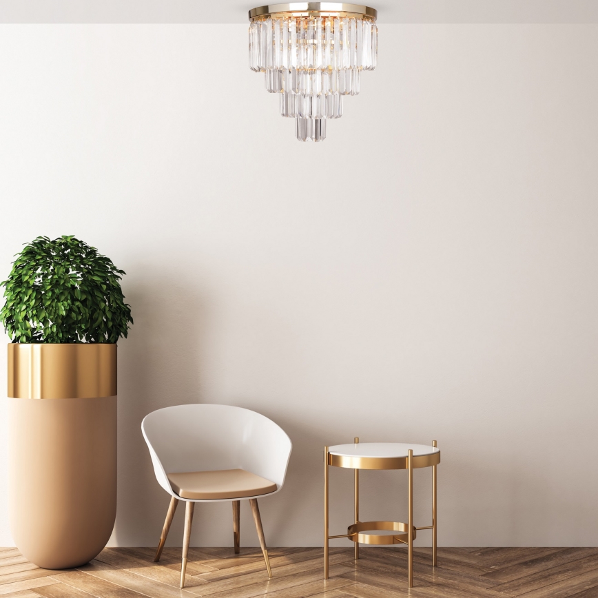 Brilagi - LED Vägglampa i kristall MOZART 5xE14/40W/230V guld