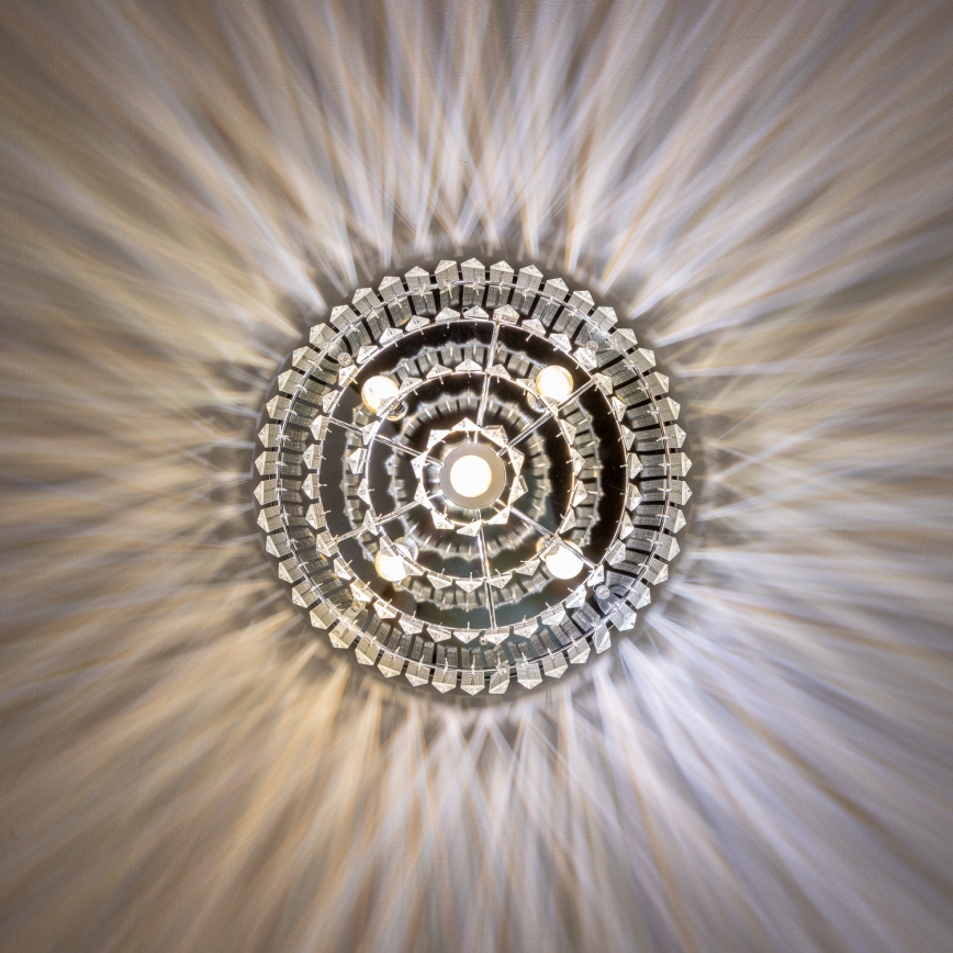 Brilagi - LED Vägglampa i kristall MOZART 5xE14/40W/230V skinande krom