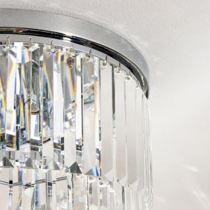 Brilagi - LED Vägglampa i kristall MOZART 5xE14/40W/230V skinande krom