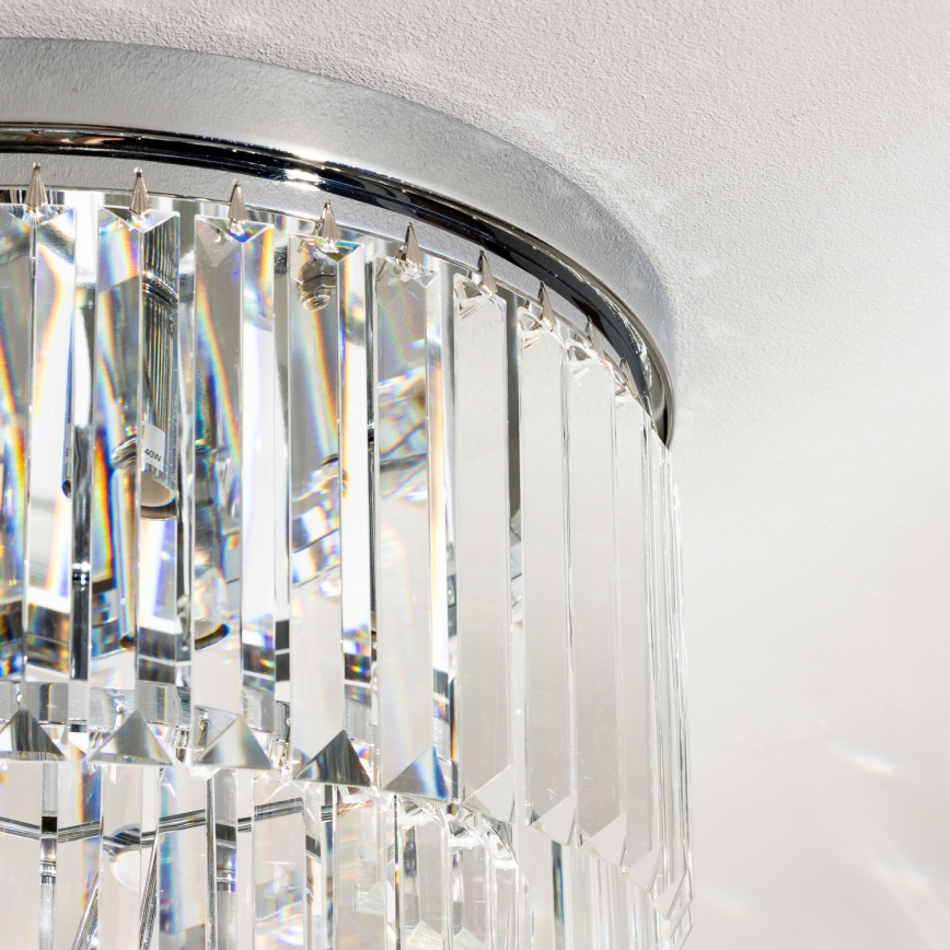 Brilagi - LED Vägglampa i kristall MOZART 5xE14/40W/230V skinande krom