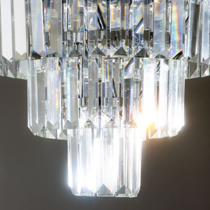Brilagi - LED Vägglampa i kristall MOZART 5xE14/40W/230V skinande krom