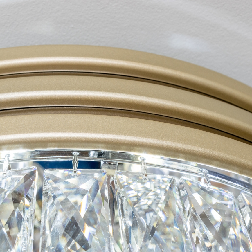Brilagi - LED Vägglampa i kristall VELURE 5xE14/40W/230V guld