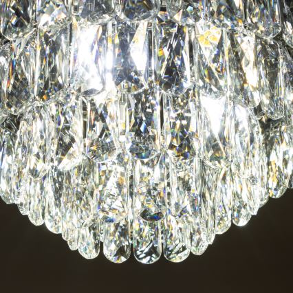 Brilagi - LED Vägglampa i kristall VELURE 5xE14/40W/230V svart