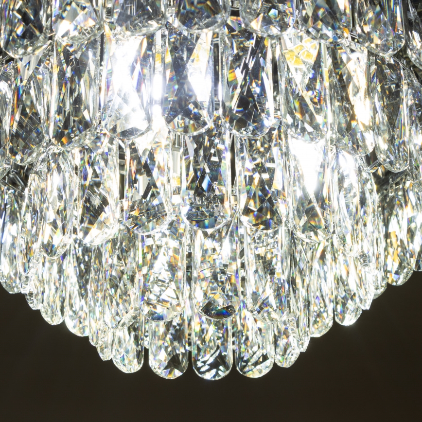 Brilagi - LED Vägglampa i kristall VELURE 5xE14/40W/230V svart