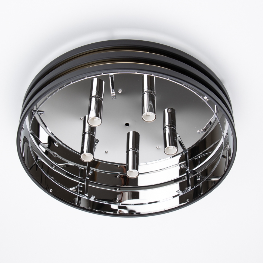 Brilagi - LED Vägglampa i kristall VELURE 5xE14/40W/230V svart