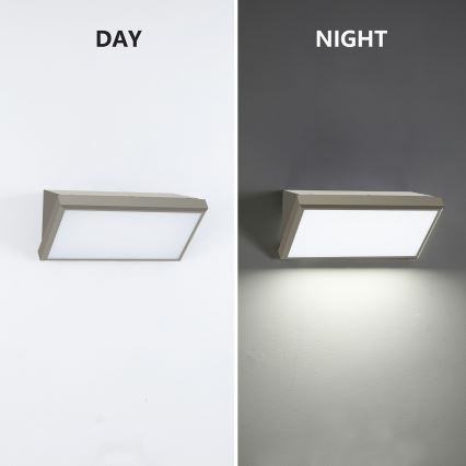 Brilagi - LED Utomhus vägglampa med sensor TRIANGLE LED/20W/230V grå IP65