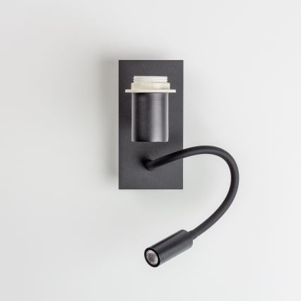 Brilagi - LED Flexibel vägglampa NUBILA 1xE27/25W/230V + LED/3W svart/grön