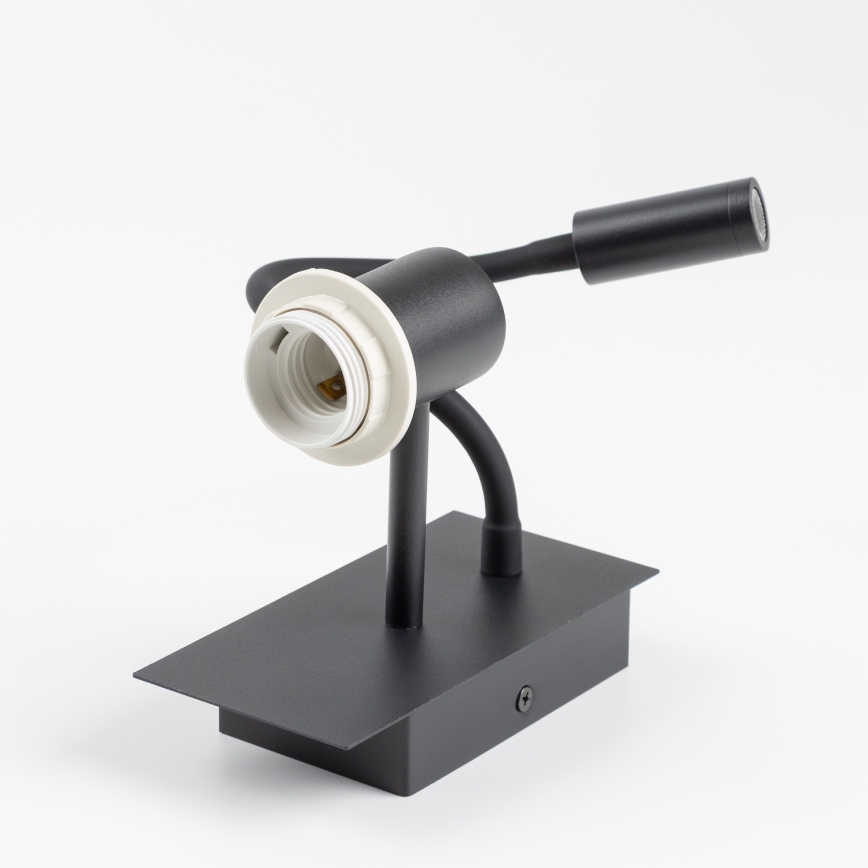 Brilagi - LED Flexibel vägglampa NUBILA 1xE27/25W/230V + LED/3W svart/grön