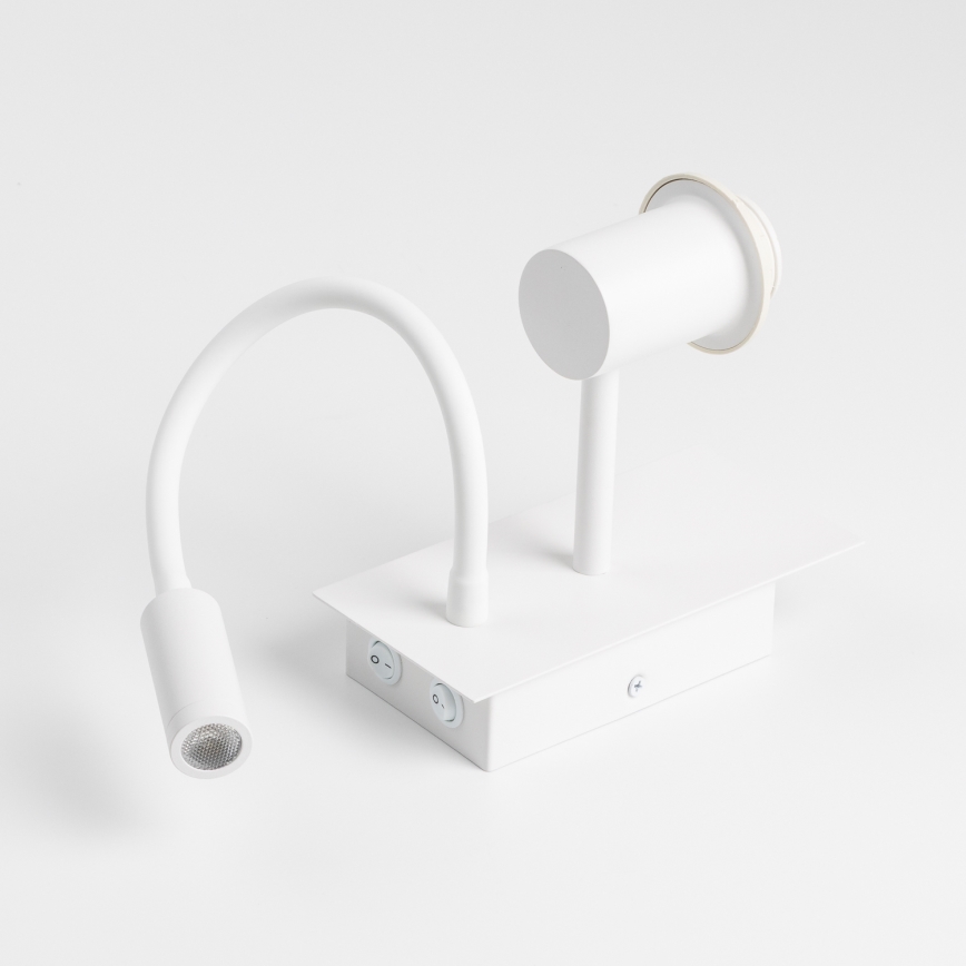 Brilagi - LED Flexibel vägglampa NUBILA 1xE27/25W/230V + LED/3W vit/grön