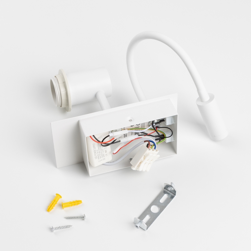Brilagi - LED Flexibel vägglampa NUBILA 1xE27/25W/230V + LED/3W vit/grön