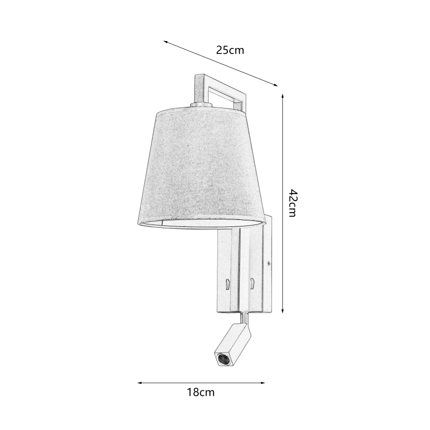 Brilagi - LED vägglampa RAYA 1xE14/40W/230V + LED/3W vit/matt krom