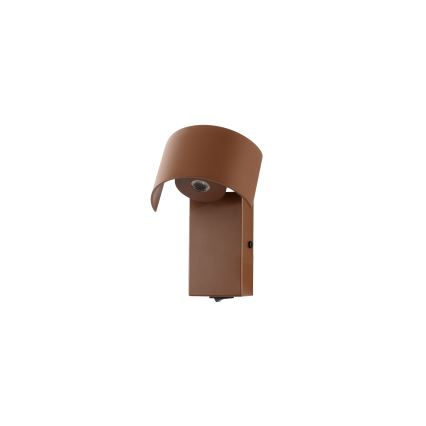 Brilagi - LED vägglampa VASTO LED/3W/230V brun