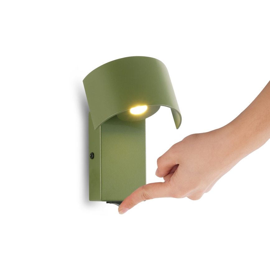 Brilagi - LED vägglampa VASTO LED/3W/230V grön