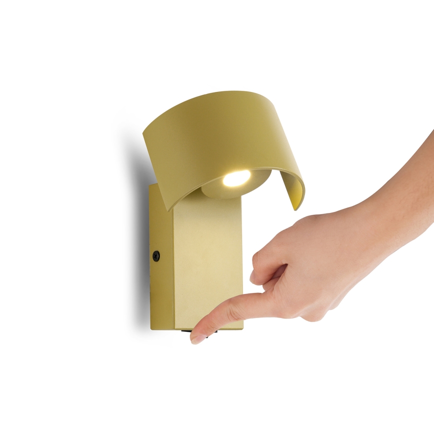 Brilagi - LED vägglampa VASTO LED/3W/230V gul