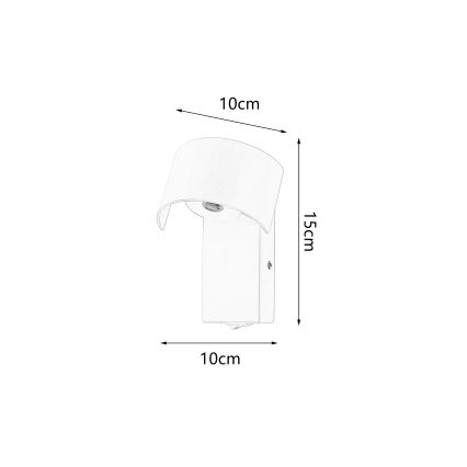 Brilagi - LED vägglampa VASTO LED/3W/230V gul