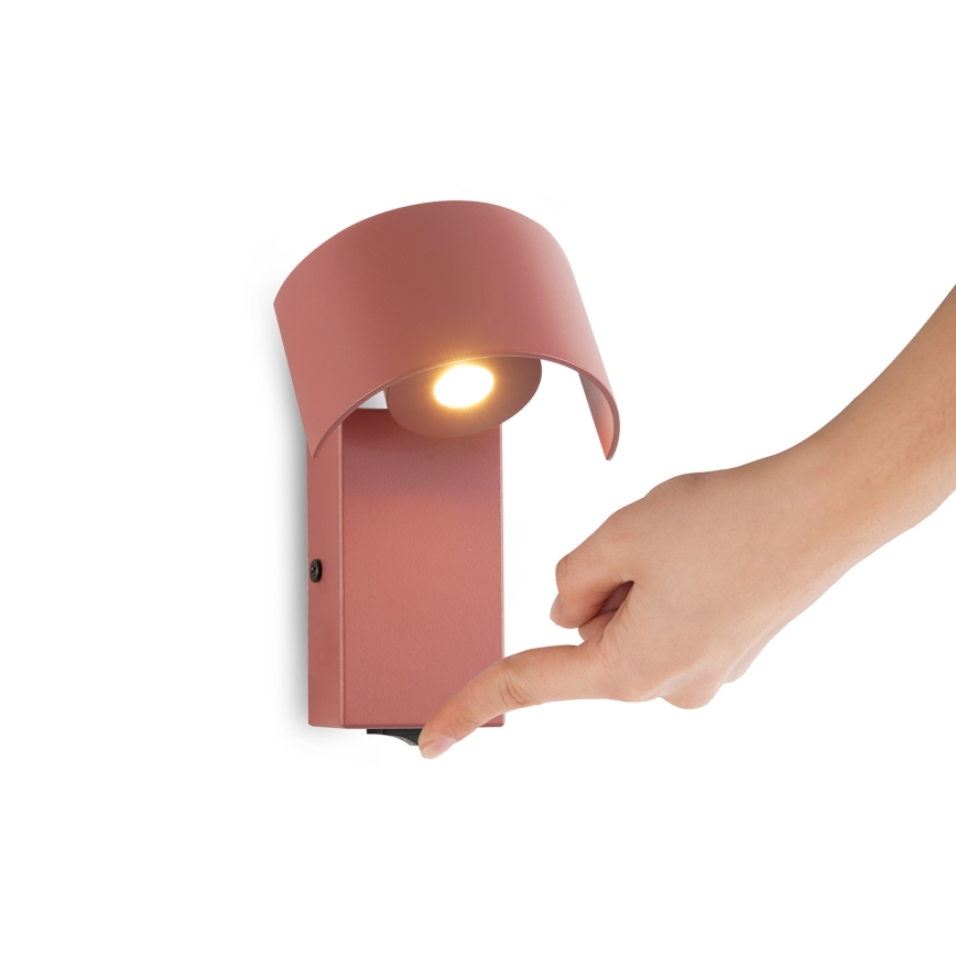 Brilagi - LED vägglampa VASTO LED/3W/230V röd vinröd