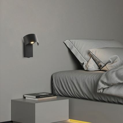 Brilagi - LED vägglampa VASTO LED/3W/230V svart