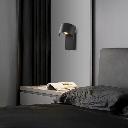 Brilagi - LED vägglampa VASTO LED/3W/230V svart