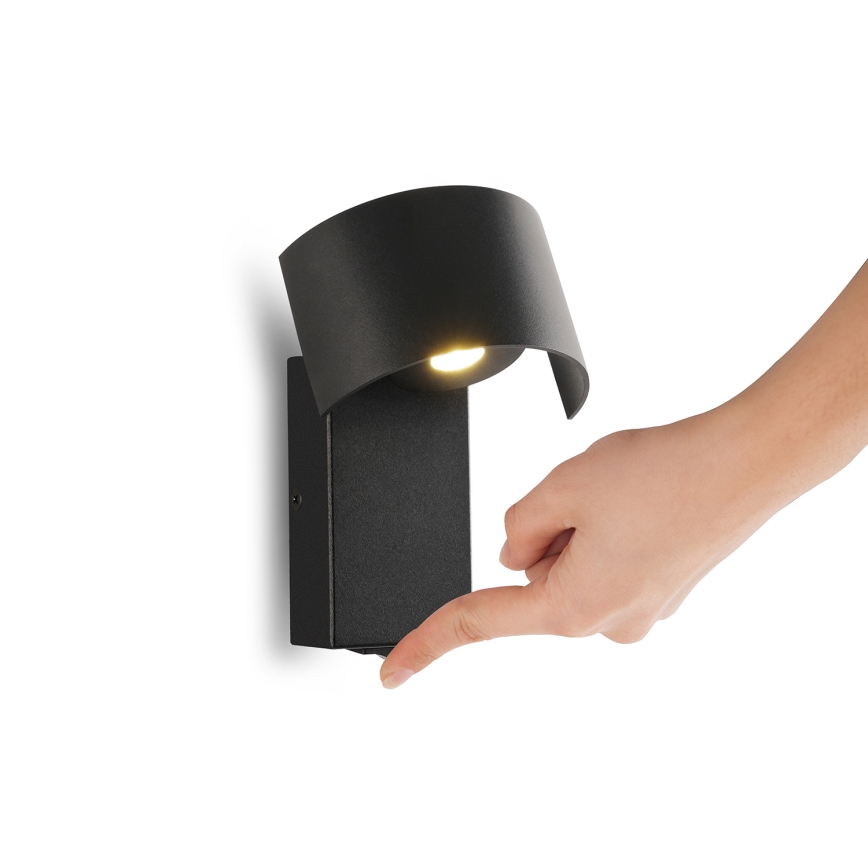 Brilagi - LED vägglampa VASTO LED/3W/230V svart