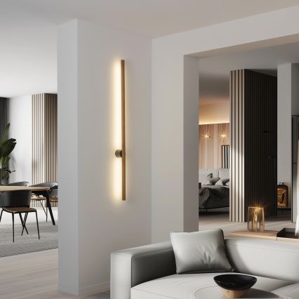 Brilagi - LED Vägglampa WOODY LINE LED/12W/230V 120 cm ek valnöt