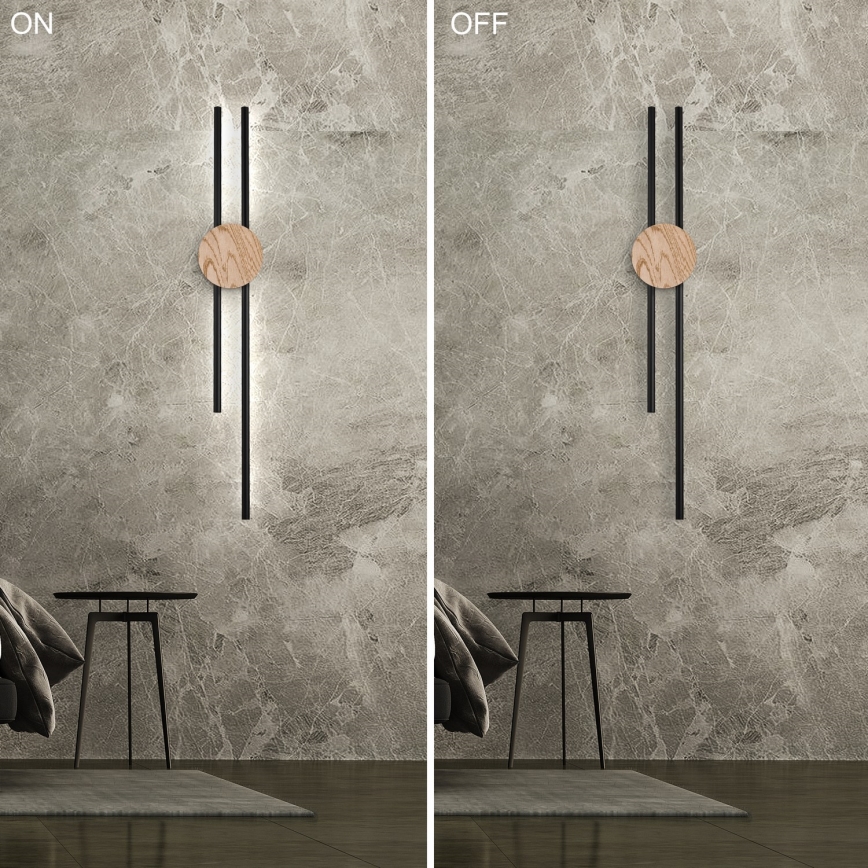 Brilagi - LED Vägglampa WOODY LINE LED/12W/230V 120 cm ek valnöt