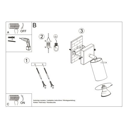 Brilagi -  LED väggspotlight ASMUS 1xGU10/7W/230V svart