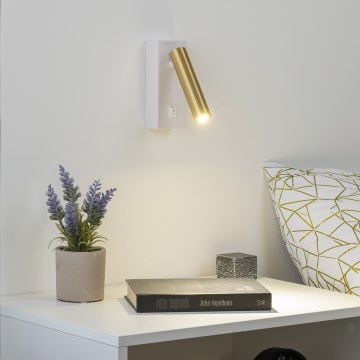 Brilagi - LED väggspotlight MAYA LED/3W/230V 4000K vit/guld
