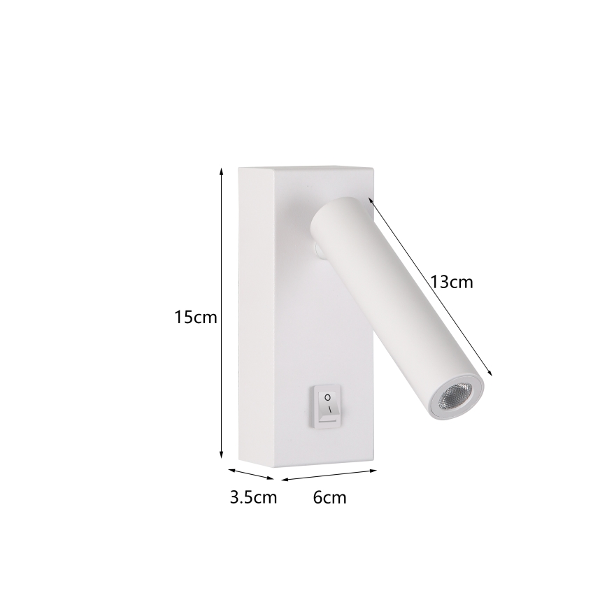 Brilagi - LED väggspotlight MAYA LED/3W/230V 4000K vit