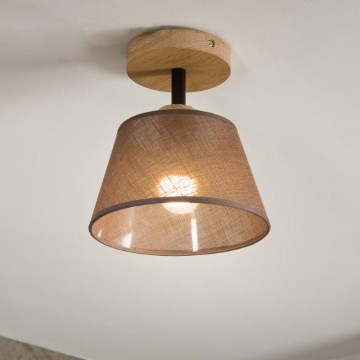 Brilagi - LED  Ytmonterad ljuskrona ANTHONY 1xE14/60W/230V ek/brun